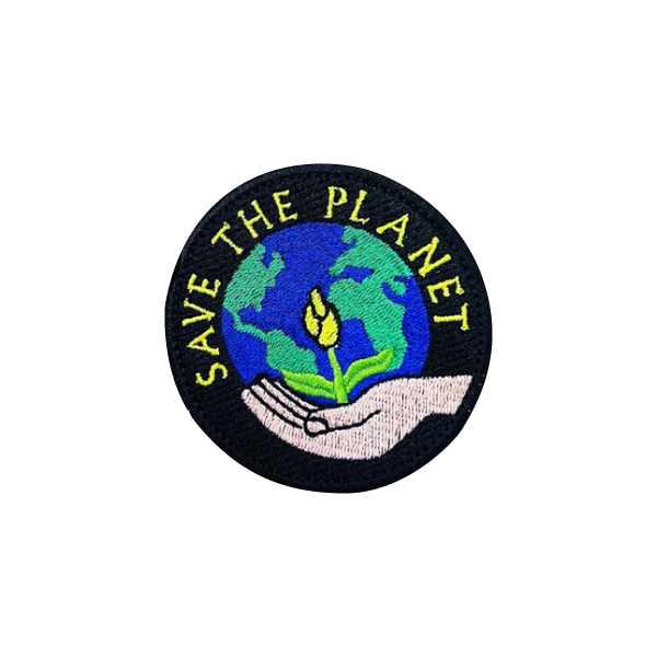 Parche Save the Planet termo adhesivo elaborado con los mejores hilos del mercado. Manejamos parches, ha pedido, personalizado o diseños comerciales...